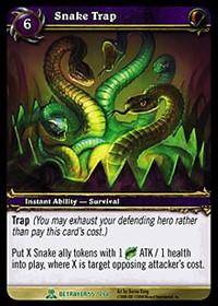 warcraft tcg servants of betrayer snake trap