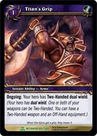 warcraft tcg servants of betrayer titan s grip