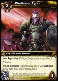 warcraft tcg servants of betrayer vindicator agran