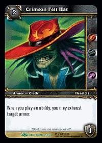 warcraft tcg the dark portal crimson felt hat