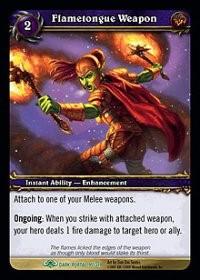 warcraft tcg the dark portal flametongue weapon