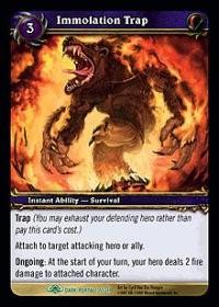 warcraft tcg the dark portal immolation trap