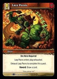 warcraft tcg the dark portal lazy peons