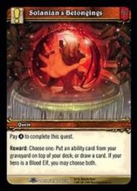 warcraft tcg the dark portal solanian s belongings td