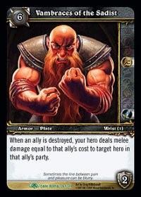 warcraft tcg the dark portal vambraces of the sadist