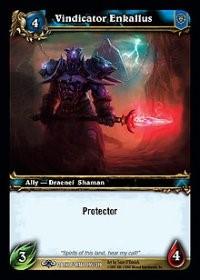 warcraft tcg the dark portal vindicator enkallus