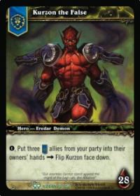 warcraft tcg the hunt for illidan kurzon the false