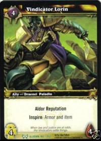 warcraft tcg the hunt for illidan vindicator lorin