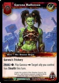 warcraft tcg war of the ancients garona halforcen alternate