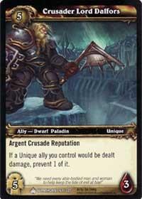 warcraft tcg wrathgate crusader lord dalfors