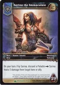 warcraft tcg wrathgate sarina the immaculate