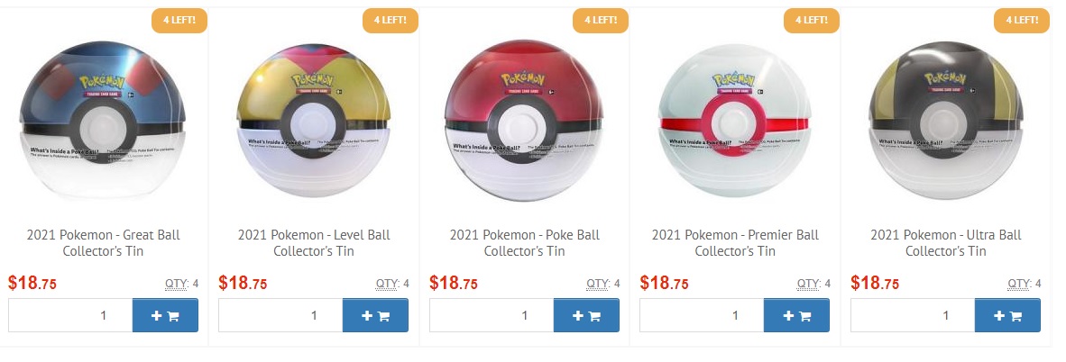 blog 2021 Pokemon Tin Balls Restocked!