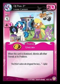 my little pony absolute discord dj pon 3 loose cannon foil