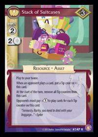 my little pony absolute discord stack of suitcases