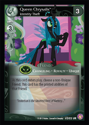 Queen Chrysalis, Identity Theft