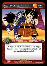 dragonball z base set dbz red back kick foil