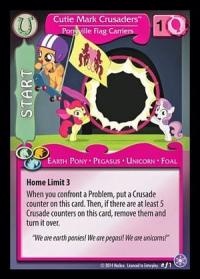 my little pony mlp promos cutie mark crusaders ponyville flag carriers