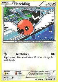 pokemon xy roaring skies fletchling 82 108