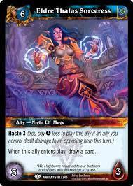 warcraft tcg foil and promo cards eldre thalas sorceress foil