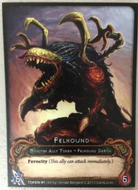 warcraft tcg tokens felhound token