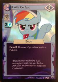 my little pony mlp promos gotta go fast foil