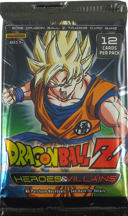DBZ Panini Heroes and Villains Booster Pack