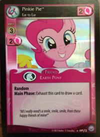 my little pony mlp promos pinkie pie ear to ear foil