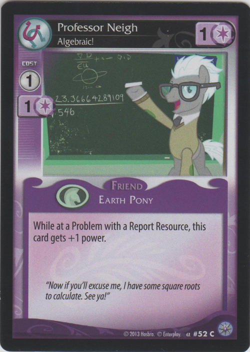 Professor Neigh, Algebraic!