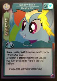 my little pony mlp promos rainbow dash hanging out f1a foil