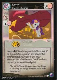 my little pony canterlot nights rarity dragon charmer foil