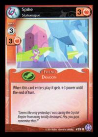 my little pony the crystal games spike statuesque foil