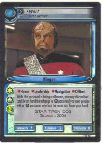 star trek 2e rare promo cards worf first officer 0p24